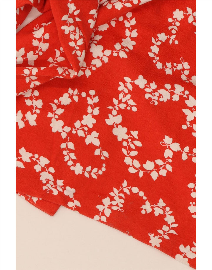 Vestido feminino Boden com bainha UK 12 viscose floral vermelha média