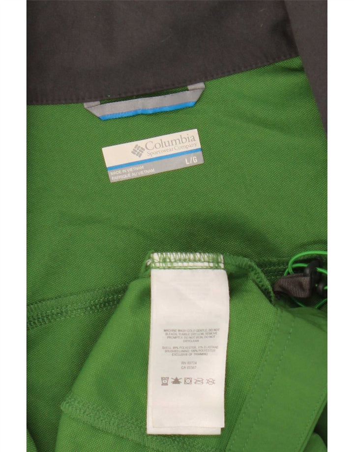 Columbia Mens Treino Top Jaqueta Grande Poliéster Verde