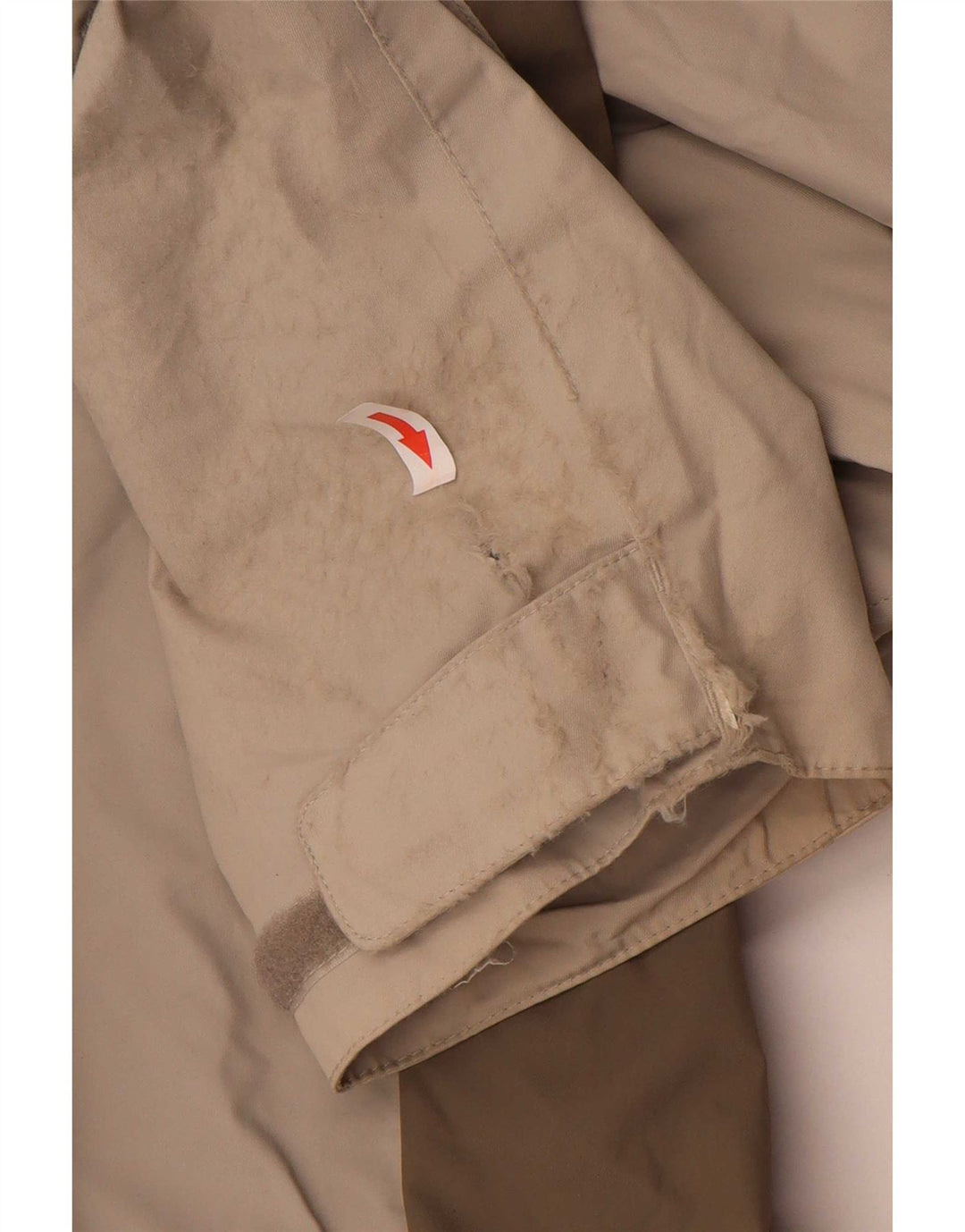 Jaqueta de chuva masculina Jack Wolfskin Reino Unido 44/46 XL Bege Colourblock Poliamida