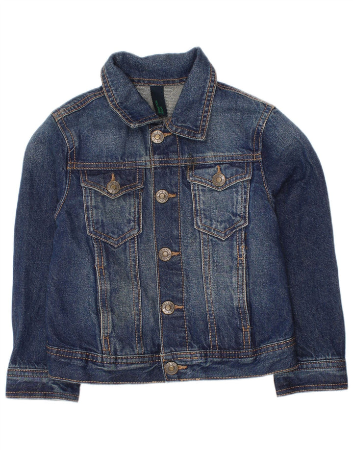 Jaqueta jeans Benetton Boys 3-4 Anos 2XS Azul Algodão