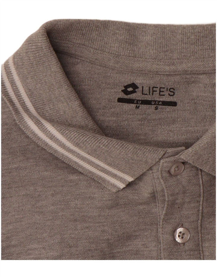 Camisa polo masculina Life's LOTTO cinza médio