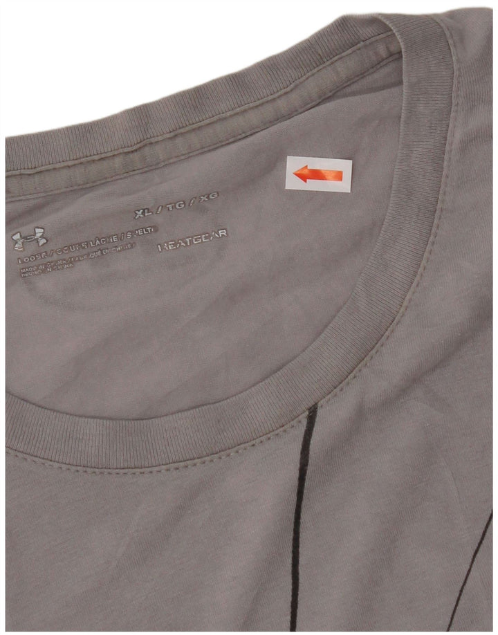 Camiseta masculina Under ARMOR Heat Gear Graphic Top XL cinza