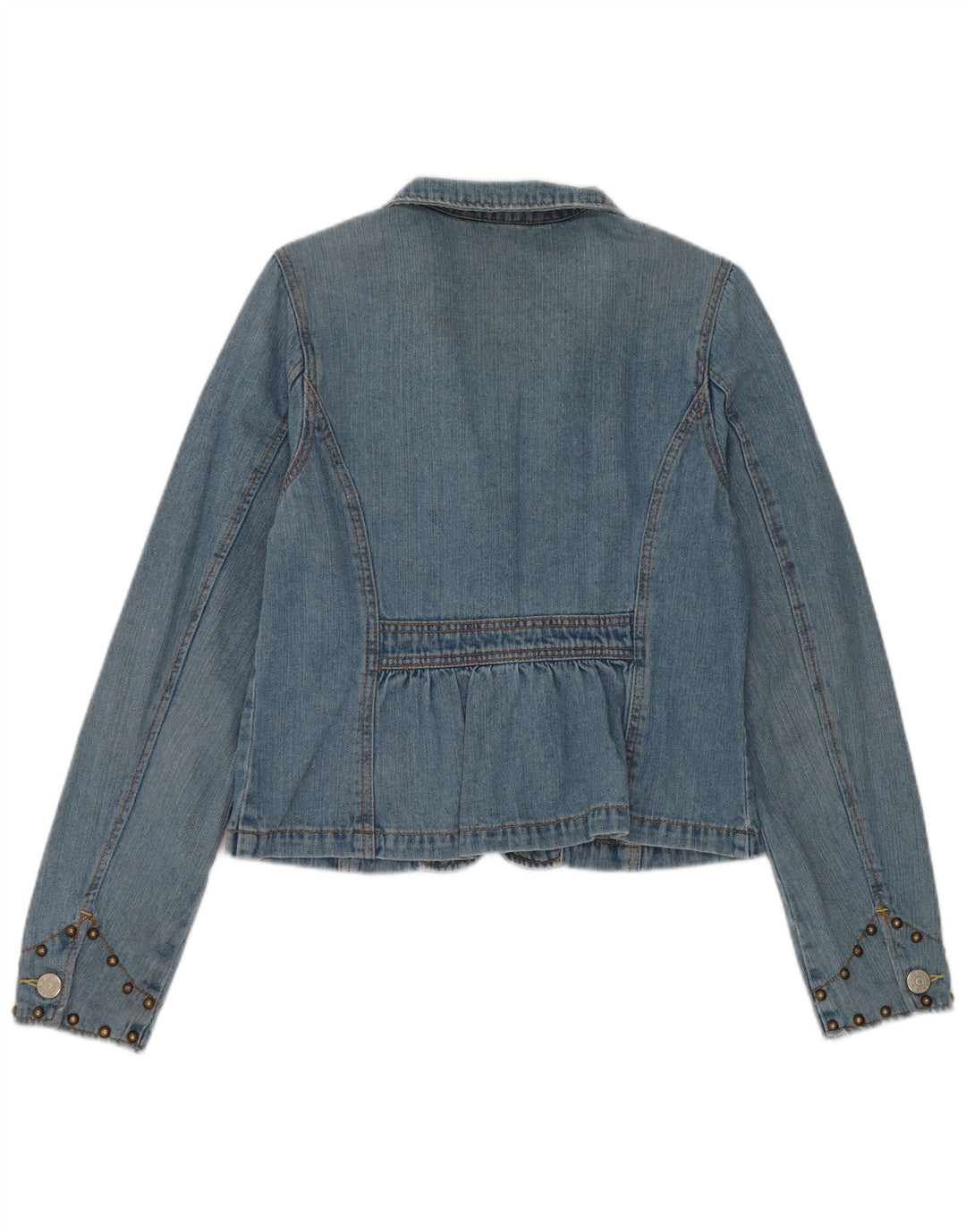 Jaqueta blazer jeans feminina com 3 botões Levi's Reino Unido 16 grande algodão azul