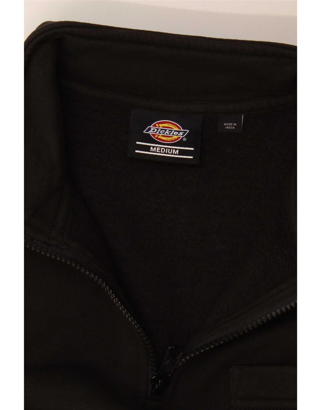 Suéter feminino Dickies com zíper e gola UK 14 médio preto