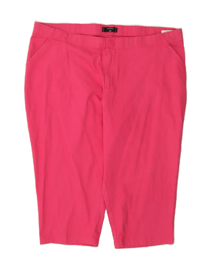 LEE Womens Riders Straight Capri Trousers US 20 3XL W44 L18 Pink Cotton Vintage Lee and Second-Hand Lee from Messina Hembry 