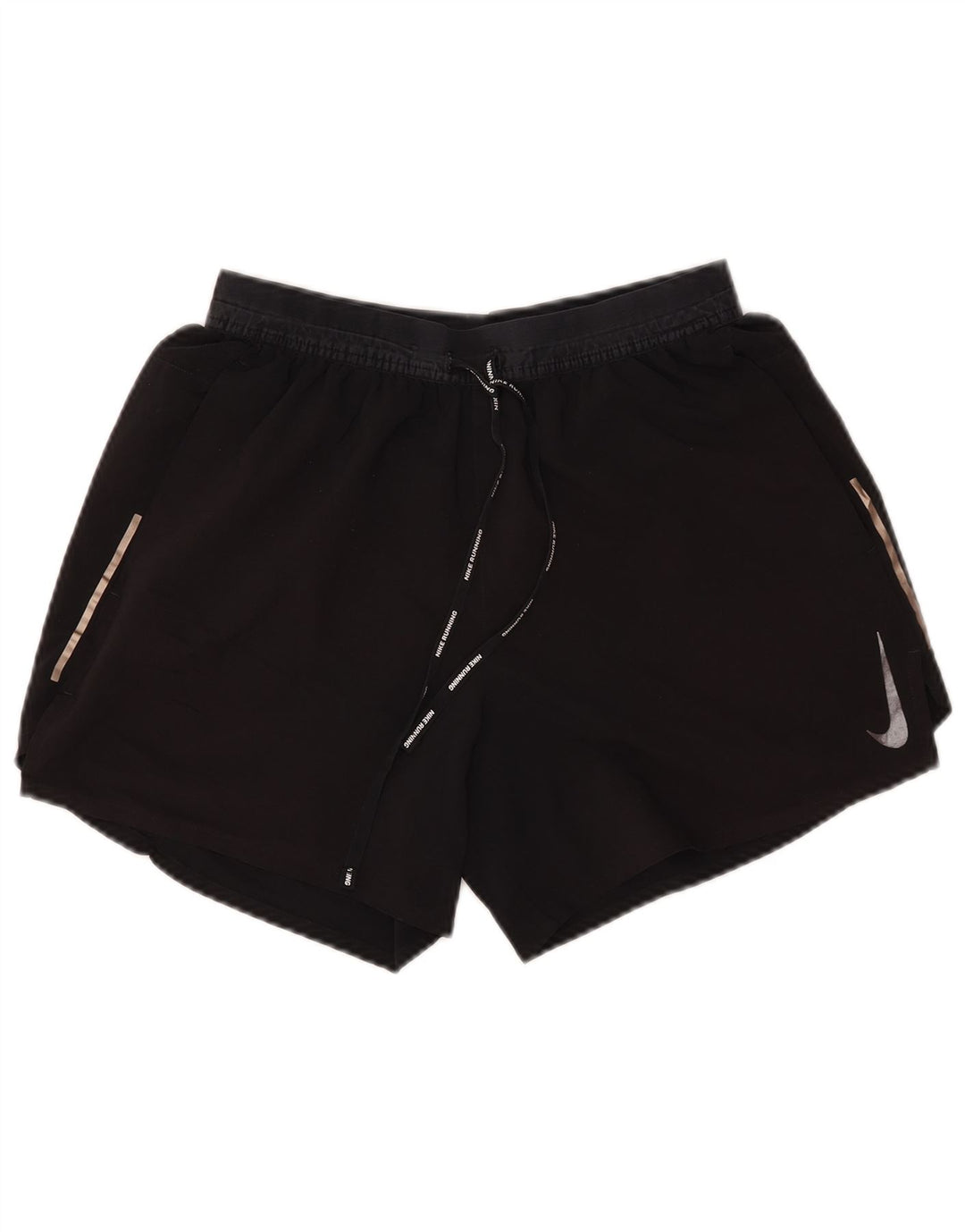Shorts esportivos femininos NIKE Dri Fit UK 12 médio preto poliéster