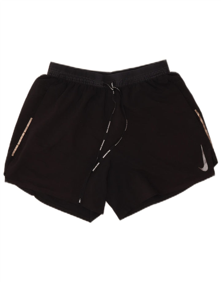 Shorts esportivos femininos NIKE Dri Fit UK 12 médio preto poliéster