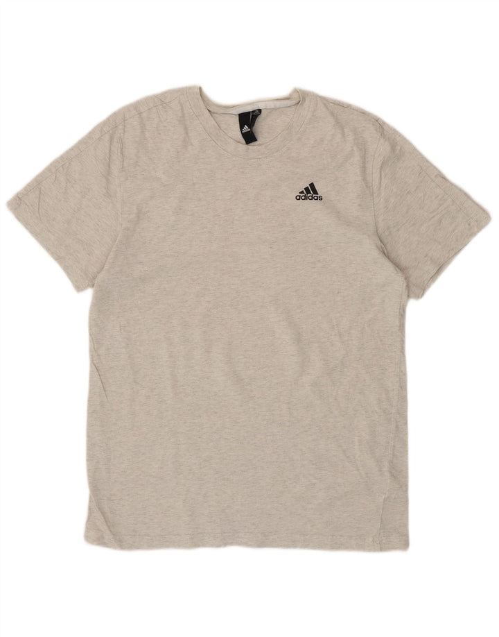 Camiseta masculina ADIDAS Top cinza médio algodão