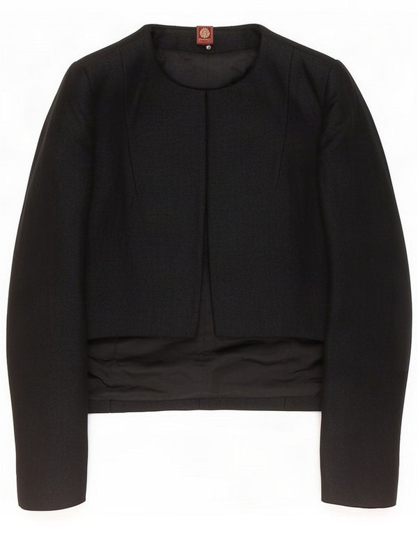 Jaqueta blazer aberta feminina Dondup IT 42 lã virgem preta média