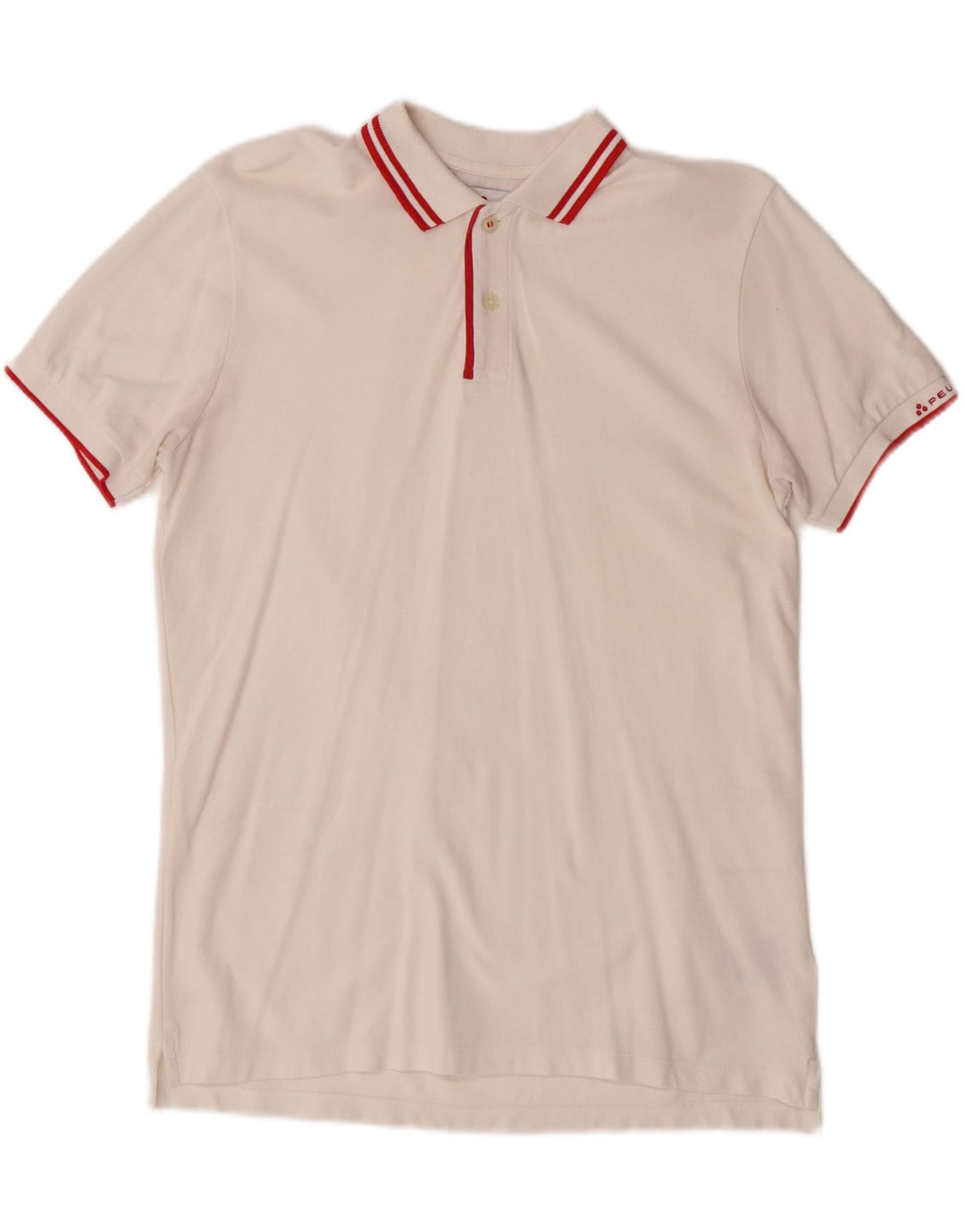 PEUTEREY Mens Polo Shirt Medium White Cotton Vintage PEUTEREY and Second-Hand PEUTEREY from Messina Hembry 