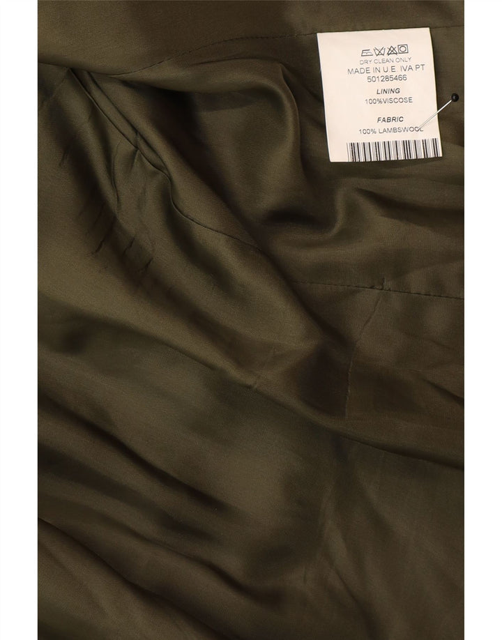 Jaqueta blazer feminina vintage com 4 botões UE 48 2XL xadrez multicolorida clássica