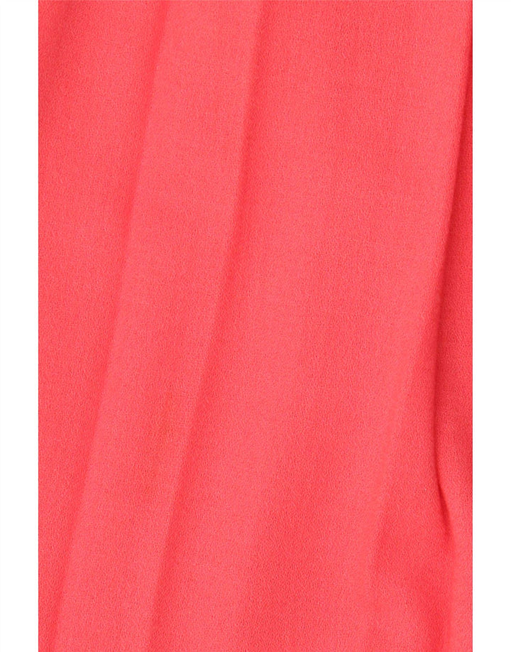 Saia plissada de cintura alta feminina caprichosa Reino Unido 16 grande W30 rosa poliéster