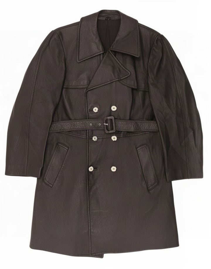 Casaco de couro masculino Fibok UK 38 médio preto