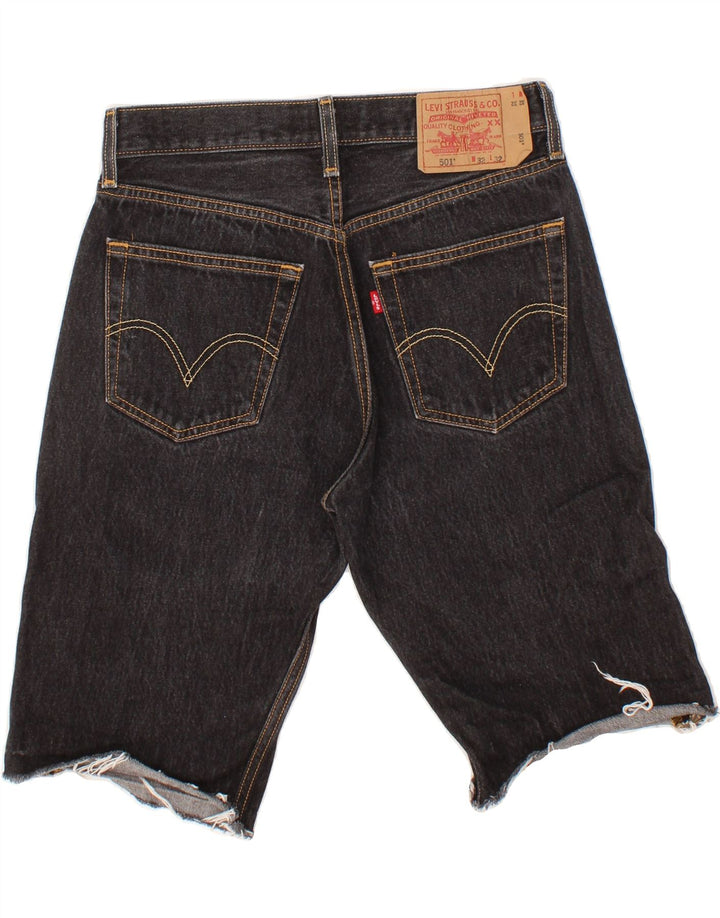 LEVI'S Masculino 501 Shorts Jeans W32 Médio Algodão Preto