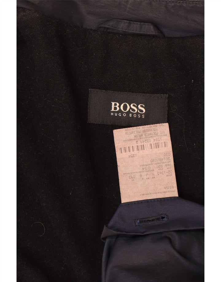Jaqueta corta-vento masculina Hugo Boss IT 54 2XL azul marinho nylon