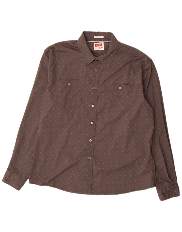 Camisa masculina Wrangler Flex for Comfort Regular Fit XL algodão manchado cinza