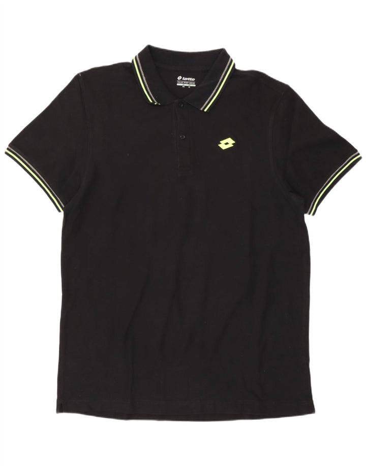 Camisa pólo masculina Lotto XL preta