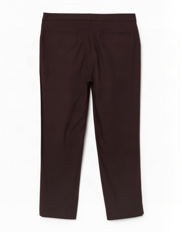 Calça chino reta feminina Boden de cintura alta UK 18 XL W38 L29 preta