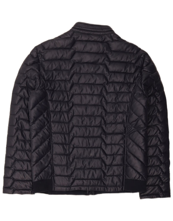 Jaqueta acolchoada masculina Guess UK 42 XL azul marinho poliéster