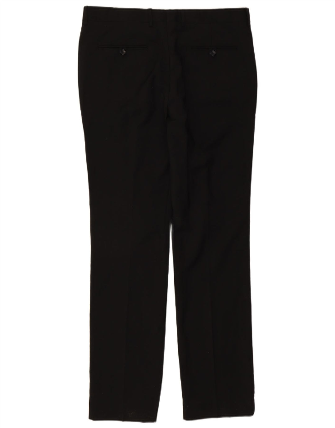 Zara Mens Slim Suit Calças EU 44 Grande W34 L34 Poliéster Preto
