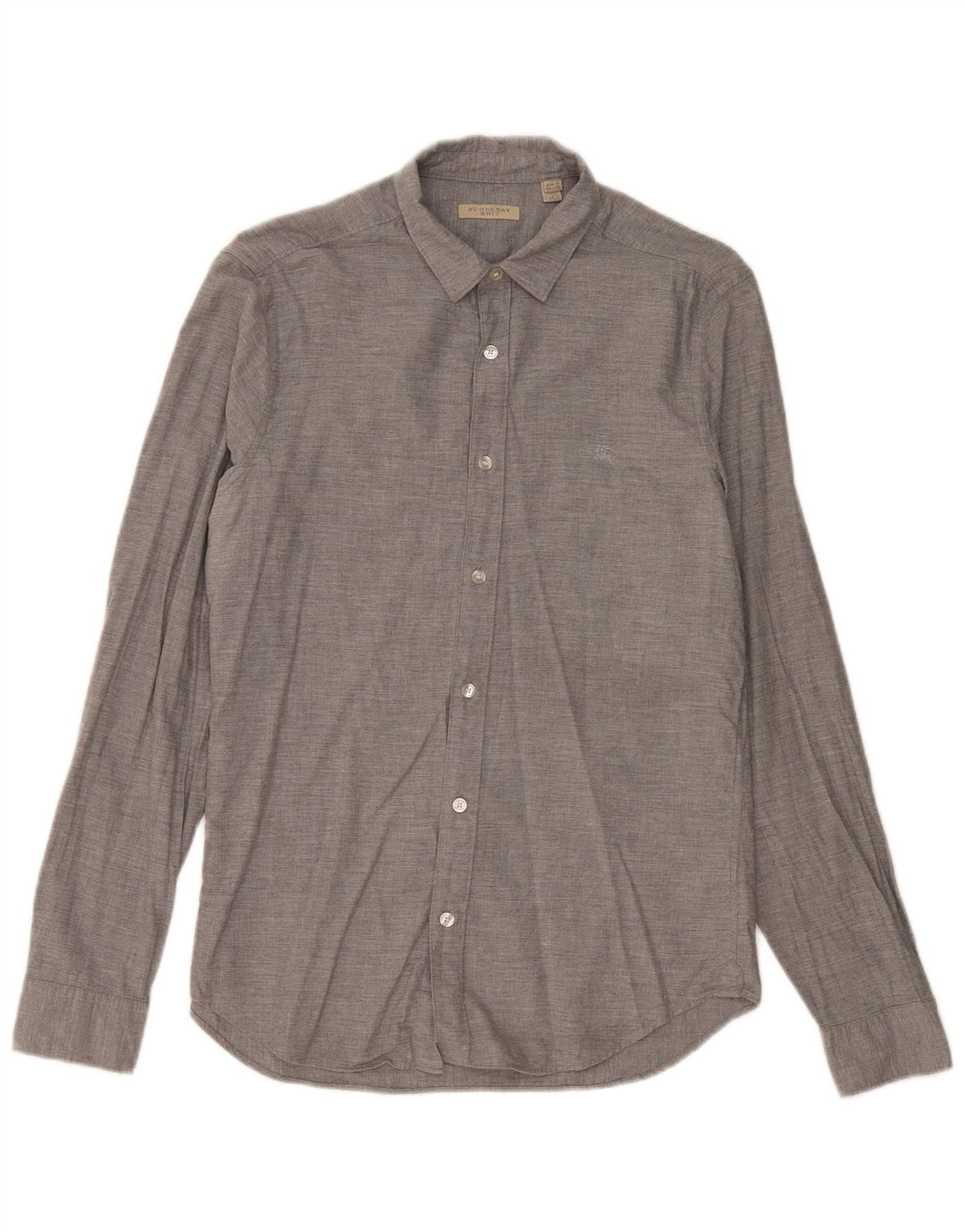Camisa masculina BRIT BURBERRY algodão cinza médio