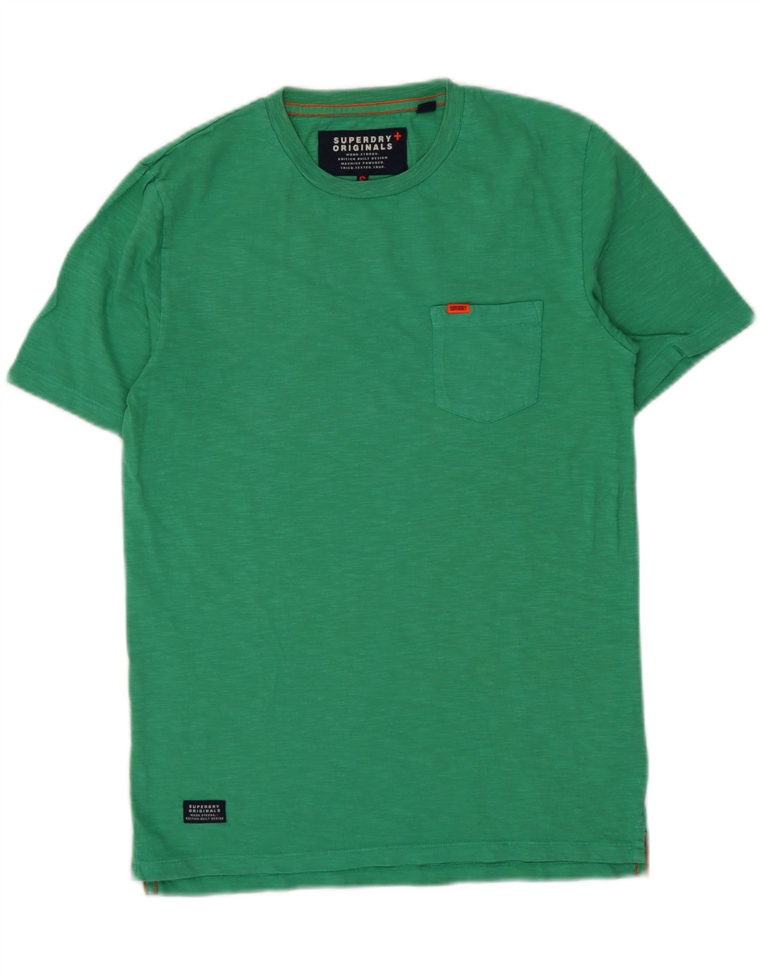 Camiseta masculina SUPERDRY top pequeno algodão verde