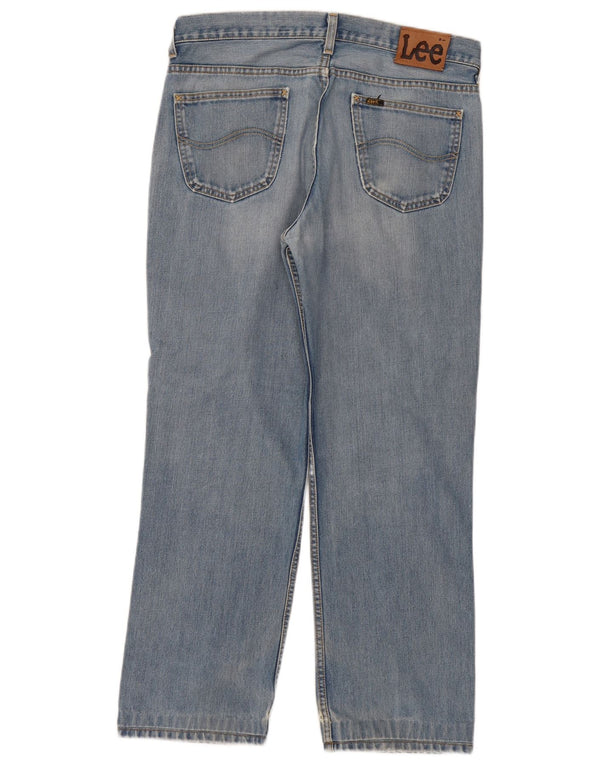 Lee Mens Seattle Straight Jeans W36 L30 Azul Algodão
