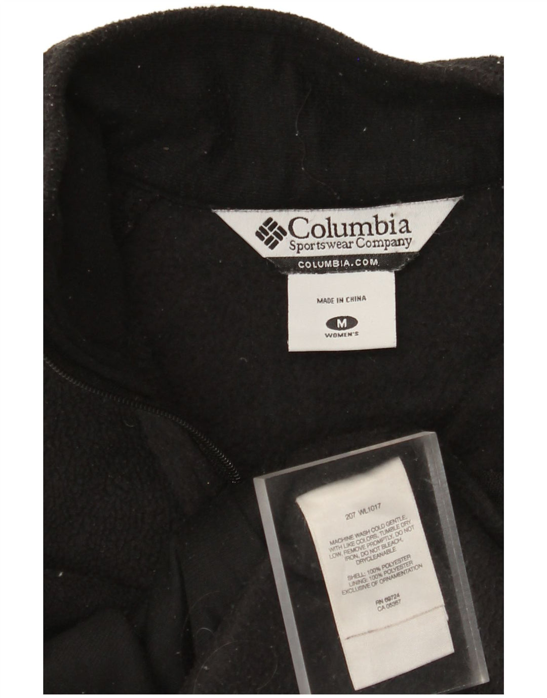 Colete de lã feminino COLUMBIA UK 14 poliéster preto médio