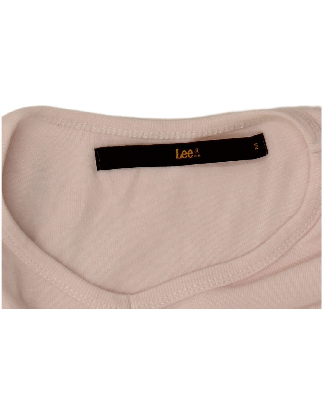 Camiseta feminina LEE cortada UK 12 rosa médio