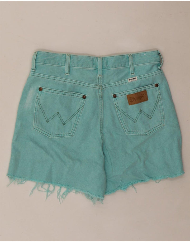 Shorts jeans feminino WRANGLER W28 algodão turquesa médio