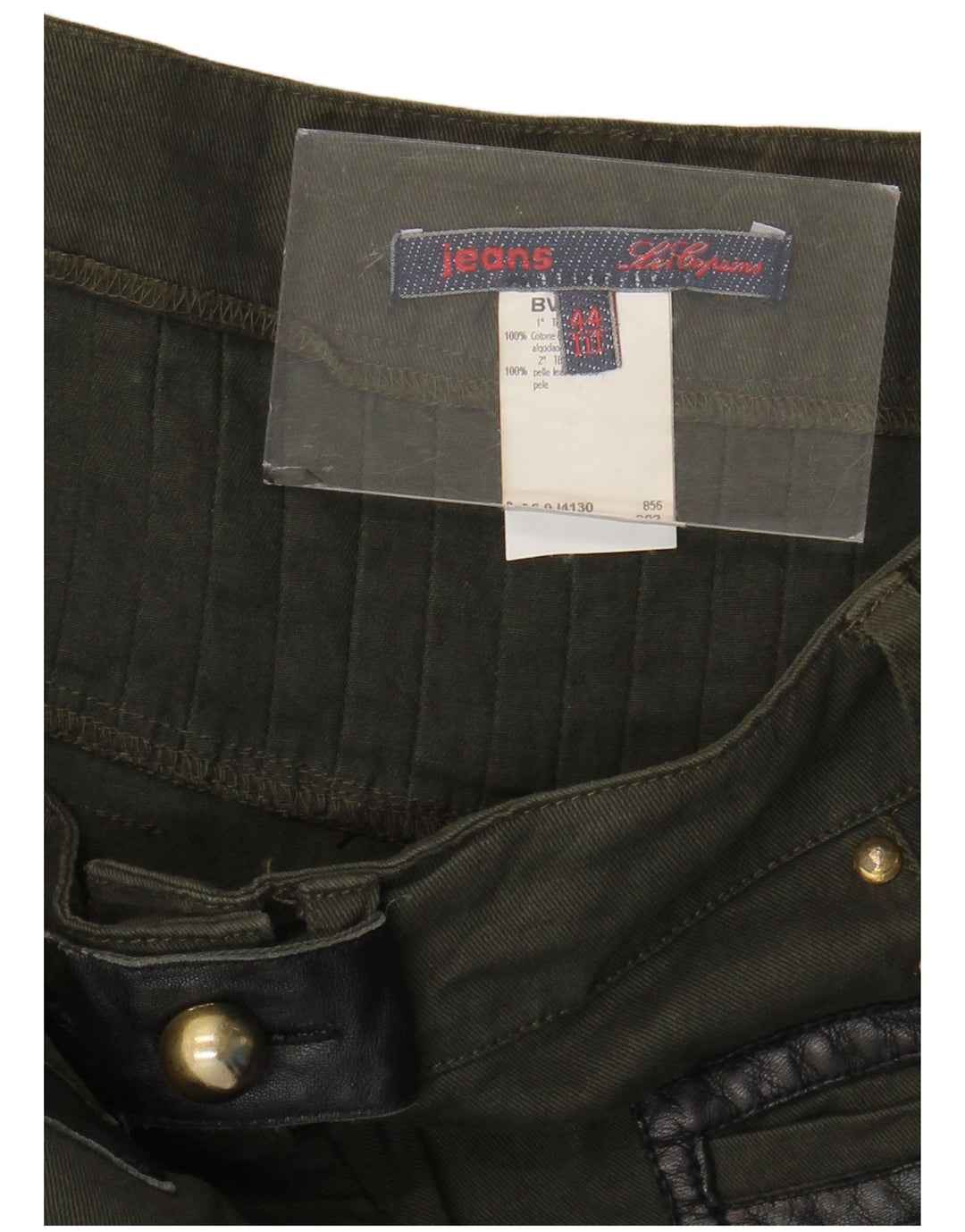 Saia jeans feminina Les Copains EU 34 XL W34 algodão verde