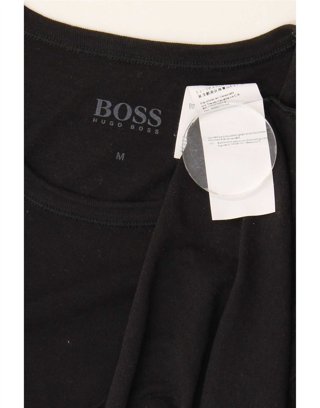 Camiseta masculina Hugo Boss Top médio algodão preto