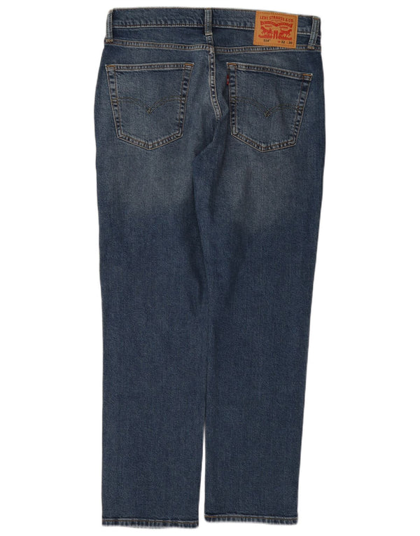 Levi's Masculino 514 Straight Jeans W32 L30 Azul Algodão