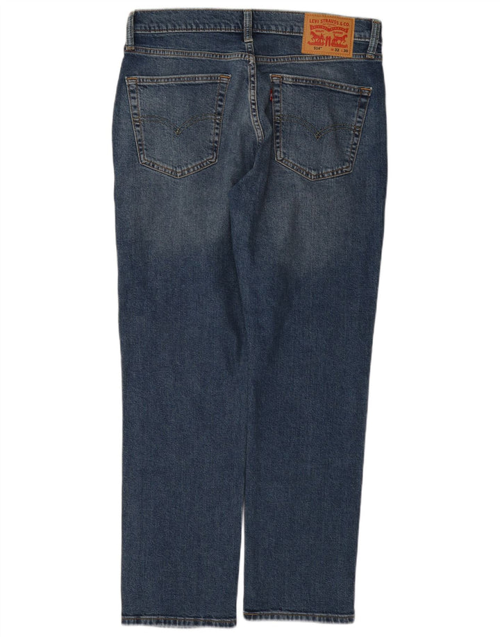 Levi's Masculino 514 Straight Jeans W32 L30 Azul Algodão