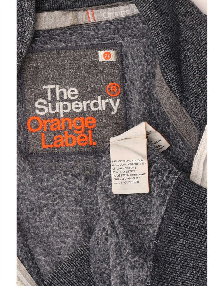 Superdry Jaqueta masculina de agasalho XL azul marinho algodão