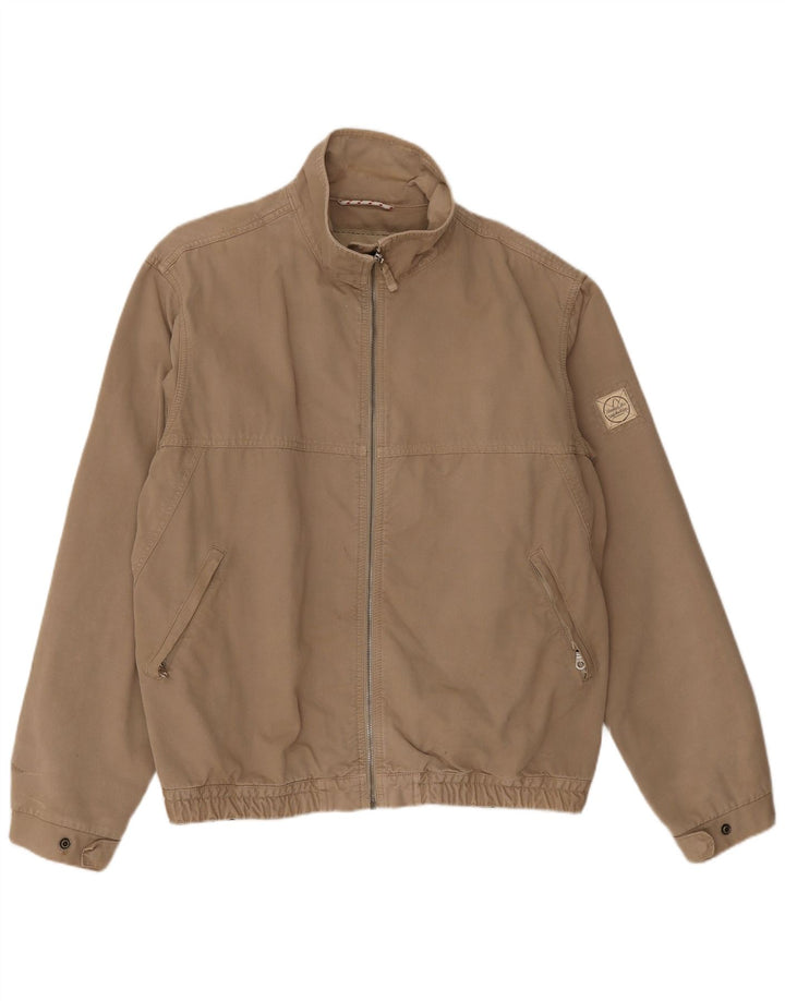 Jaqueta bomber masculina Murphy & Nye Reino Unido 42 XL algodão bege