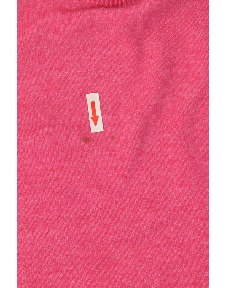 Suéter feminino Marks & Spencer grande com gola redonda Reino Unido 16 grande rosa