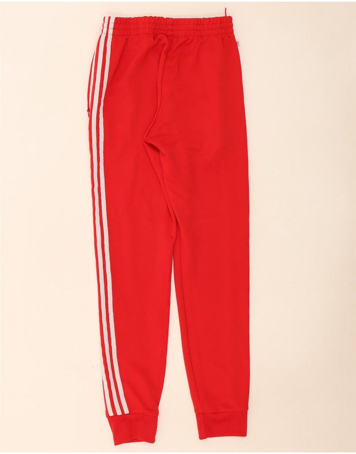 Adidas Mens Treino Calças Joggers Pequeno Poliéster Vermelho