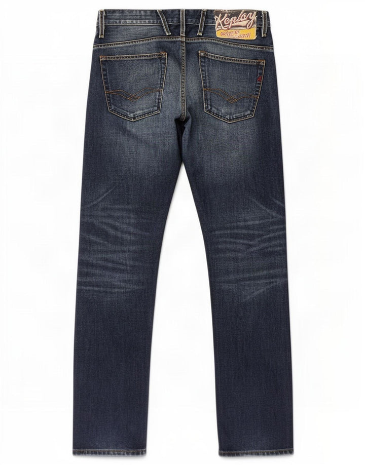 Replay Masculino Jeto Slim Jeans W34 L34 Azul Algodão