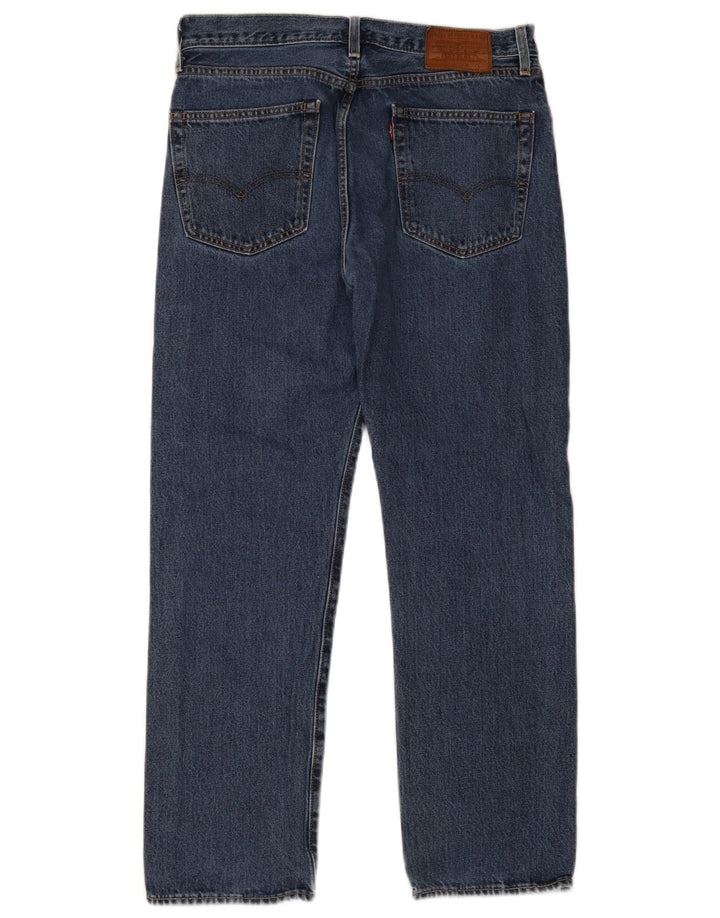 Calça jeans reta masculina Levi's W32 L32 azul algodão