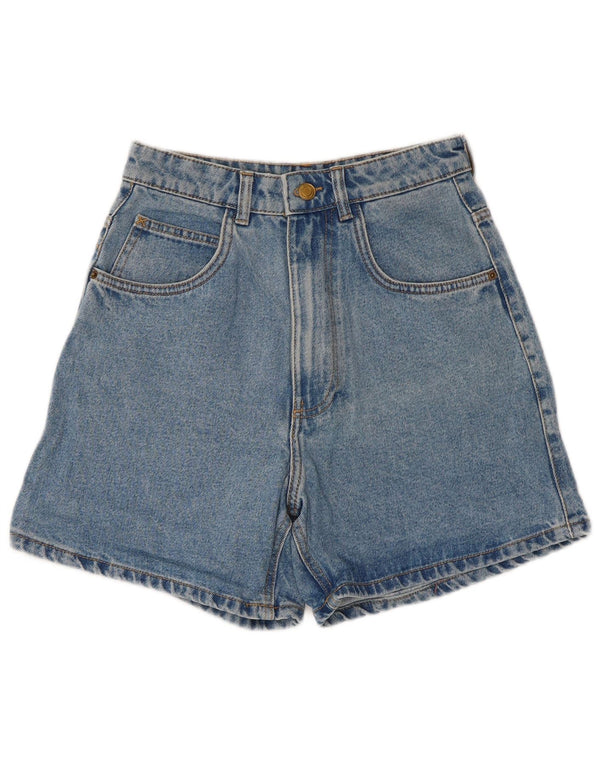 Zara Womens Trafaluc Shorts jeans de cintura alta UE 34 2XS W24 Azul