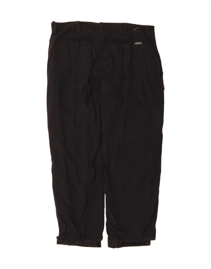 EDDIE BAUER Mens Straight Casual Trousers W36 L30 Black Nylon Vintage Eddie Bauer and Second-Hand Eddie Bauer from Messina Hembry 