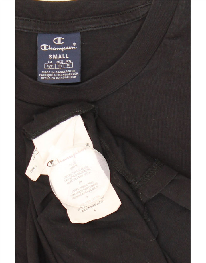 Camiseta masculina Champion pequena de algodão preto