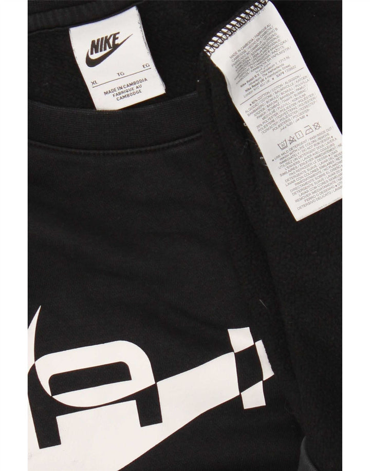 Moletom gráfico masculino Nike Jumper XL preto listrado de algodão