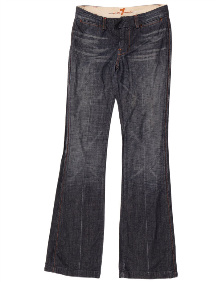 7 For All Mankind Jeans feminino largo W27 L34 algodão azul marinho