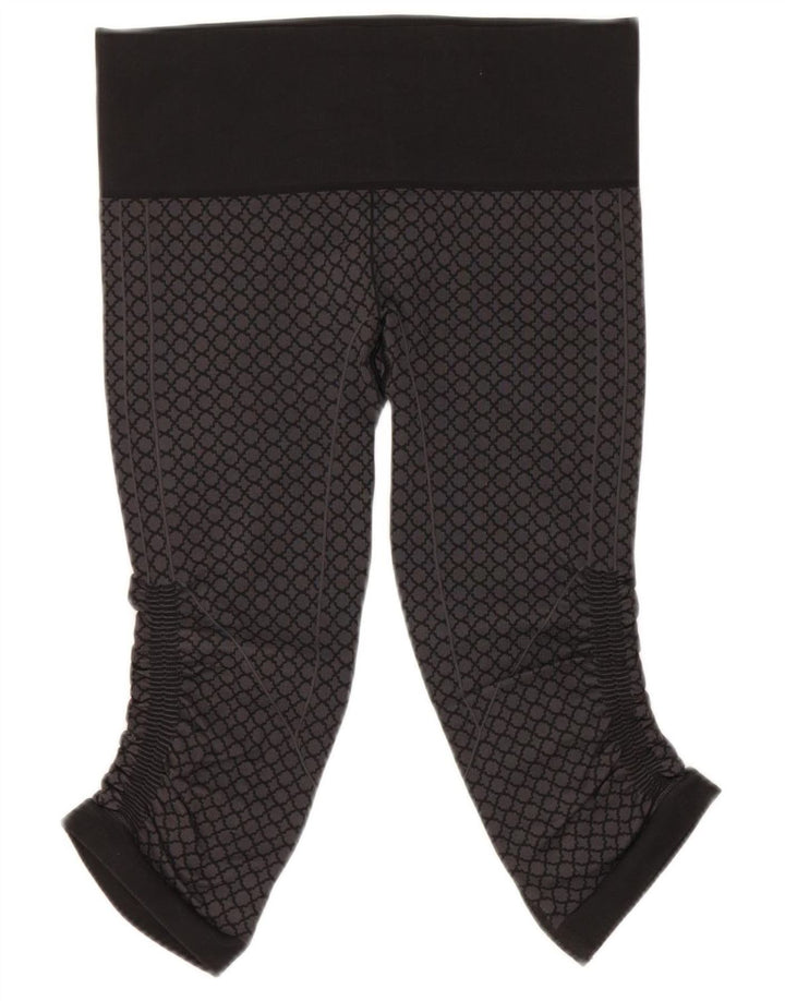 Lululemon Leggings capri feminino US 6 nylon geométrico cinza médio
