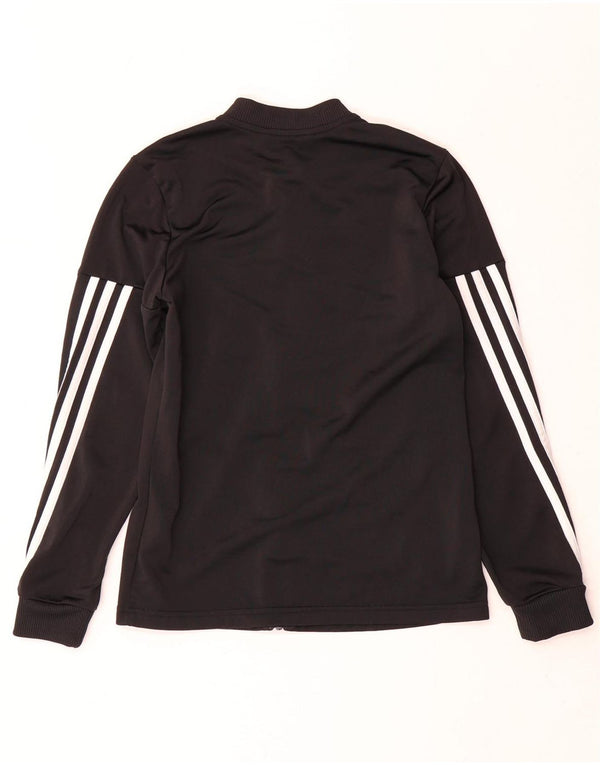 Casaco de treino Adidas para meninas 11-12 anos preto poliéster