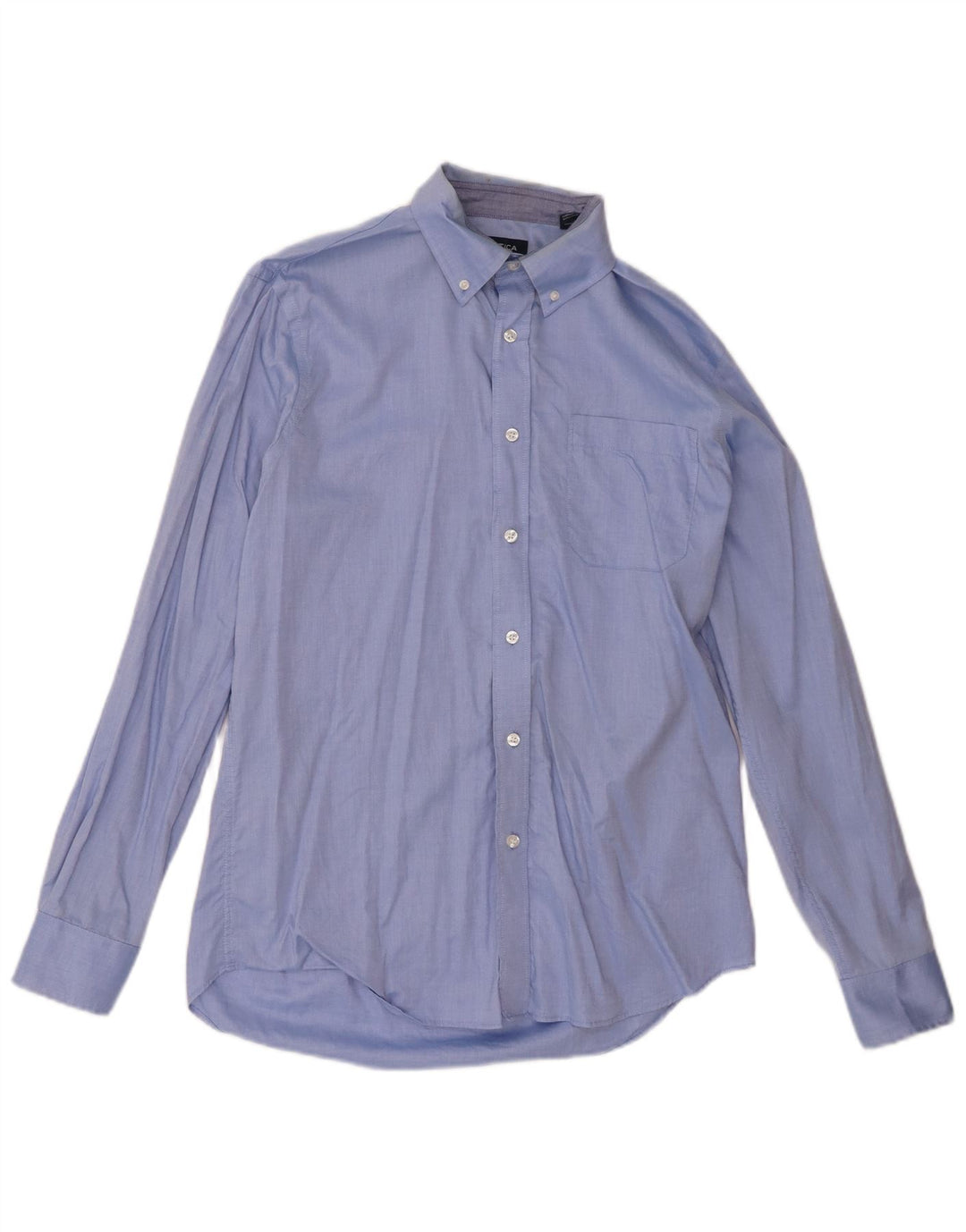 NAUTICA Mens Shirt Size 15 1/2 Medium Blue Cotton