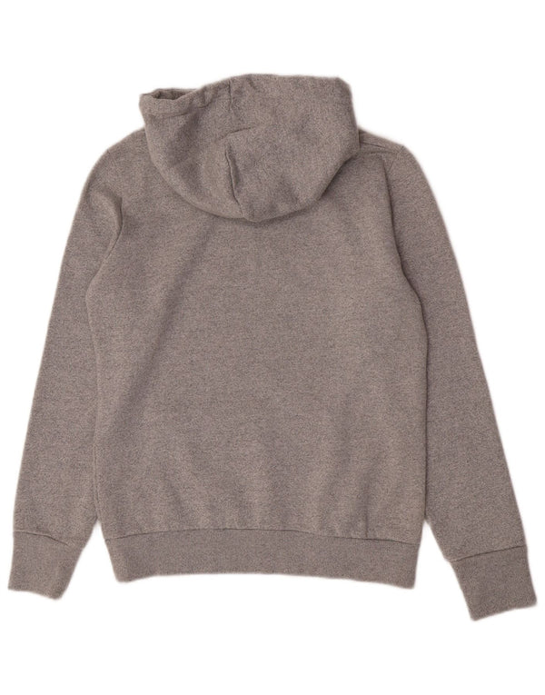Superdry feminino gráfico moletom com capuz UK 10 pequeno algodão cinza