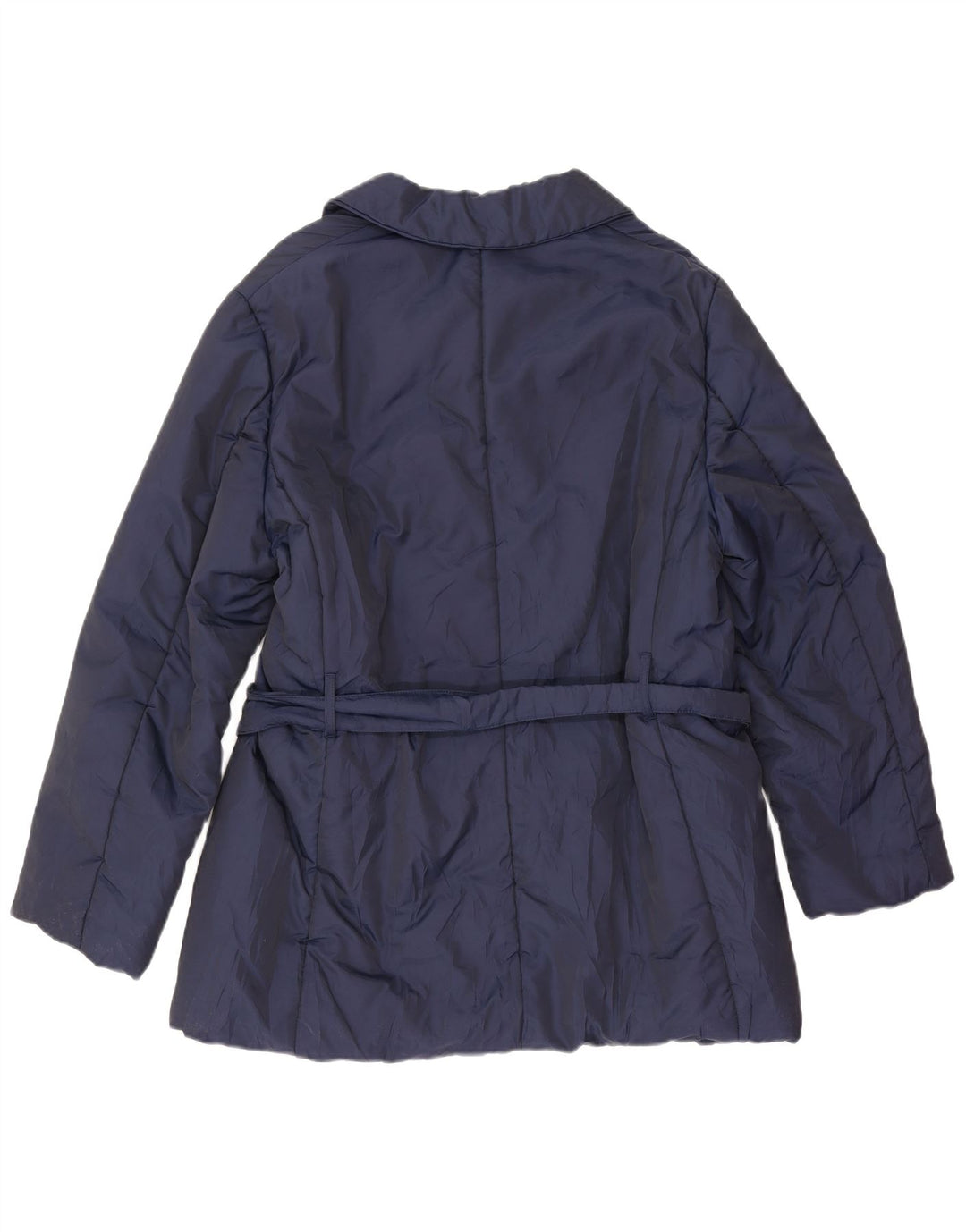 Trench coat feminino curto com peito duplo IT 46 grande azul marinho Max & Co.
